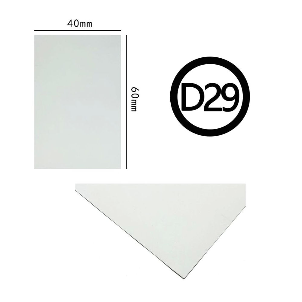 Gomma eva 60×40 2mm Bianco