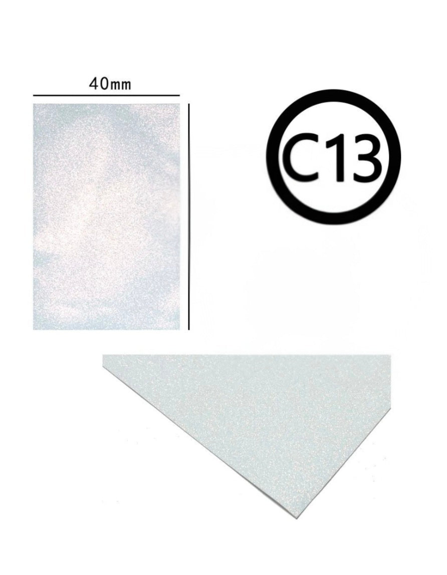 Gomma eva glitter 60×40 2mm Bianco