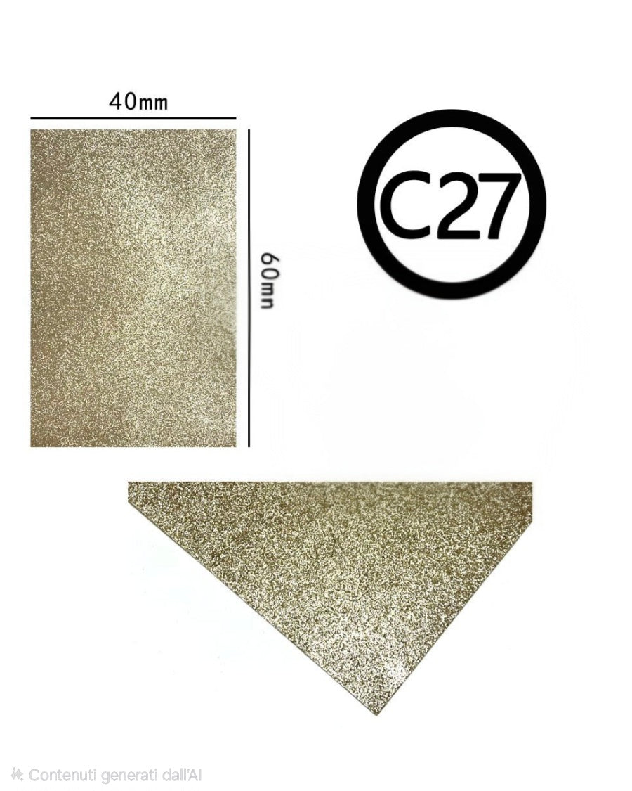 Gomma eva glitter 60×40 2mm Champagne