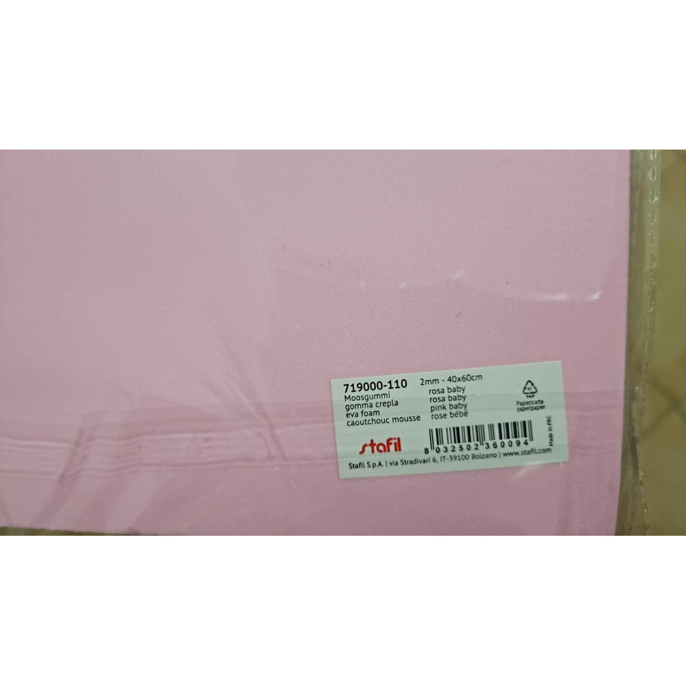 Gomma eva 60×40 2mm Rosa baby